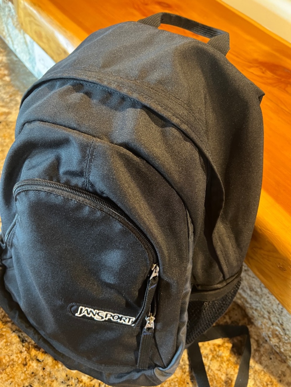 Jansport Black Backpack with Front Organizer Pocket - Picture 2 of 6